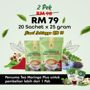 Kopi Moringa + Astaxanthin - 2 Pek + Freegift